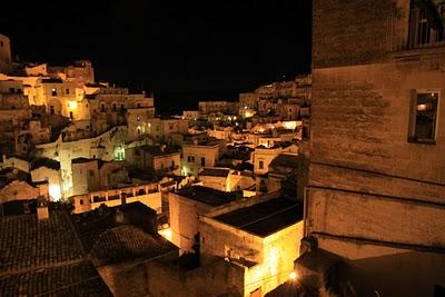 notte di vento sui Sassi di Matera