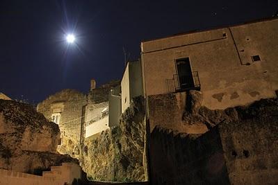 notte di vento sui Sassi di Matera