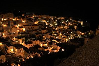 notte di vento sui Sassi di Matera