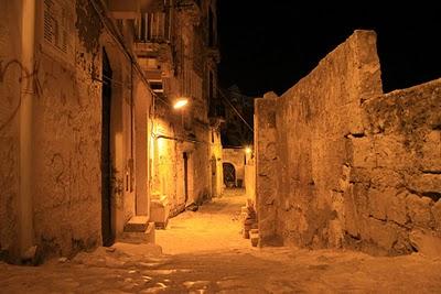 notte di vento sui Sassi di Matera