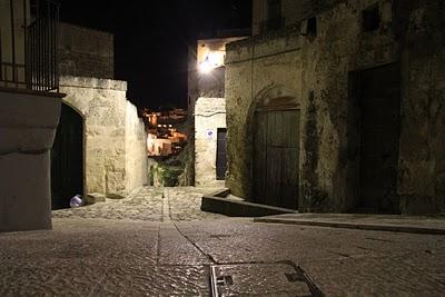 notte di vento sui Sassi di Matera