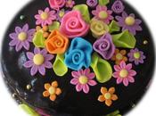Torta cioccolato fiori “ribbon rose”