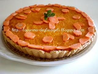 Crostata di riso con carote e formaggio