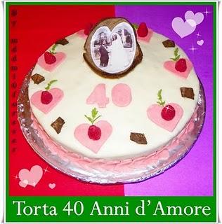 TORTA 40 ANNI D'AMORE