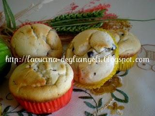 Muffin alla ricotta e gocce di cioccolato