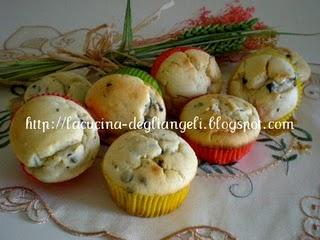 Muffin alla ricotta e gocce di cioccolato