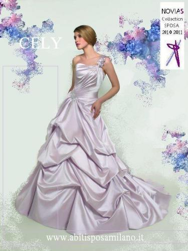 Abito da sposa colorato lilla Fiorinda collezioni sposa milano