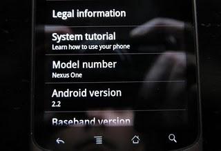 Android 2.2.1 per Google Nexus One