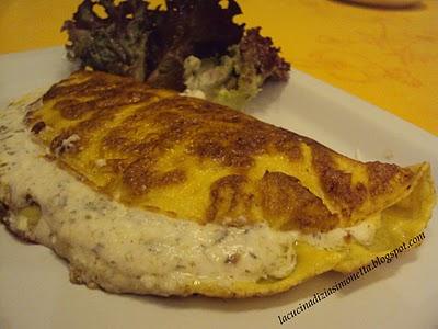 omelette ricotta acciughe e capperi