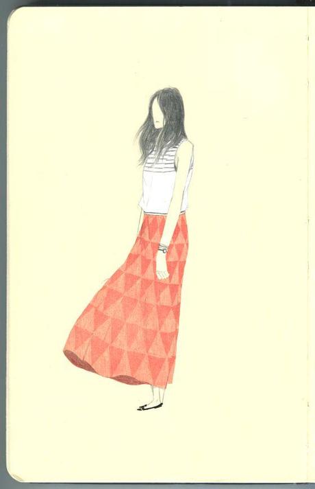 PATTERNS GEOMETRICI E STAMPE NELLE ILLUSTRAZIONI DI MODA SU SKETCHBOOK DI DADU SHIN