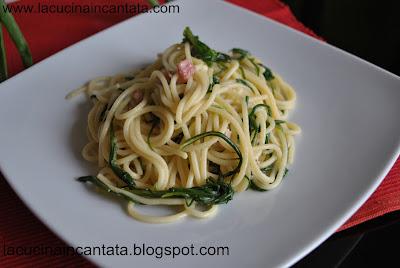 agretti??barbe di frate??? con gli spaghetti!!!!