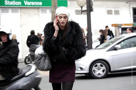 In the Street...Black Fur, Paris & Milan