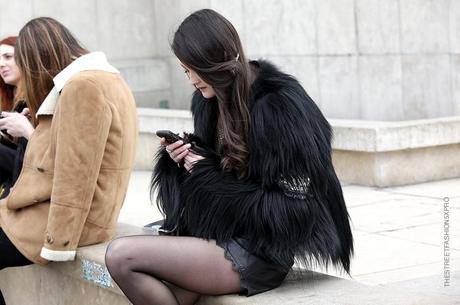 In the Street...Black Fur, Paris & Milan