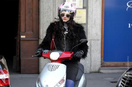 In the Street...Black Fur, Paris & Milan