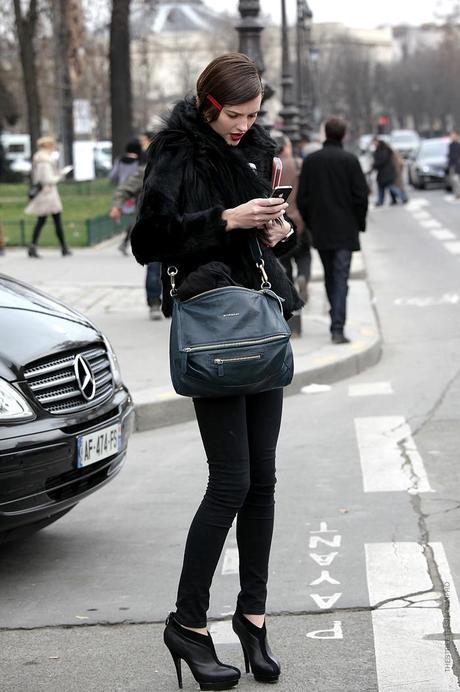 In the Street...Black Fur, Paris & Milan