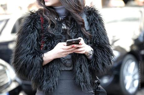 In the Street...Black Fur, Paris & Milan