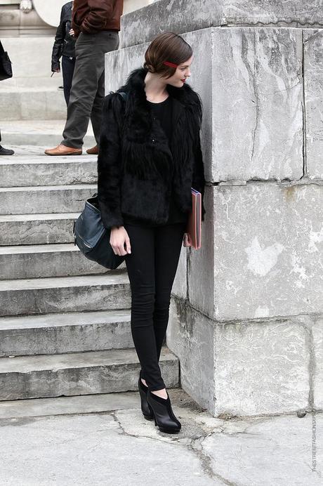 In the Street...Black Fur, Paris & Milan