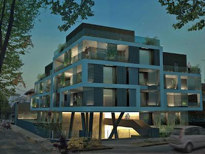 Vista notturna angolo Via Gramsci - Viale Vittoria 