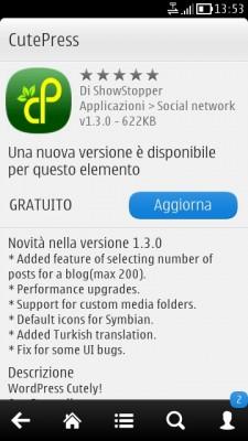 Aggiornamento CutePress v1.3.0