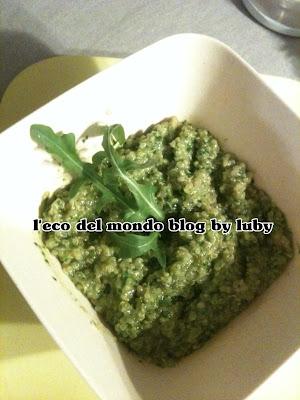 QUINOA AL PESTO DI RUCOLA in pentola a pressione