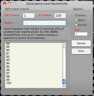 Software :: Generatore di lista numerica