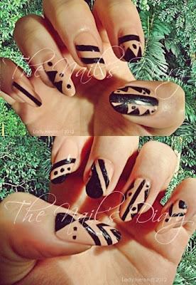 Tribal spring nail art + Color trends