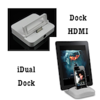 DockHDMI iDaul Dock Beiphone 340 Anycast Solutions presenta due nuovi Dock per iPhone, iPod e iPad: Dock HDMI e iDual Dock