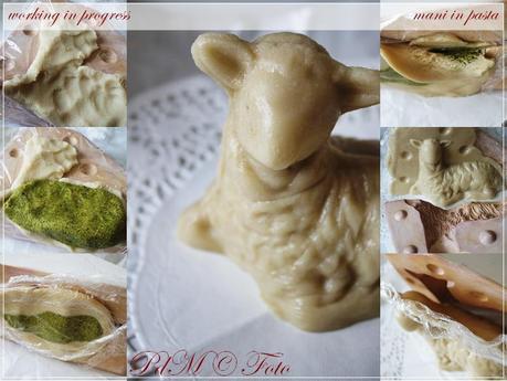 Pecorella di marzapane ripiena al pistacchio Pecorella di marzapane ripiena al pistacchio