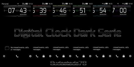 Digital Clock Dark Serie by Sudestada