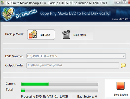 dvdsmith full DVDSmith,per creare copie di backup di film e DVD protetti