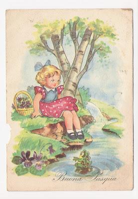 una cartolina vintage per i miei auguri di Pasqua