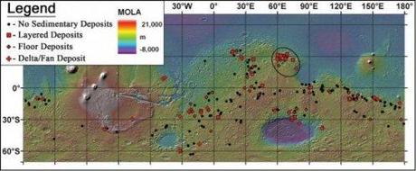 Nuovi studi di depositi di argilla in vecchi laghi su Marte