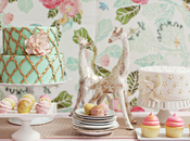 Mint, pink gold dessert table