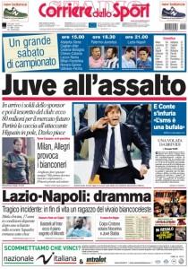 FOTO-Ecco la rassegna stampa di oggi CdS,Tuttosport e Gazzetta,visionate!