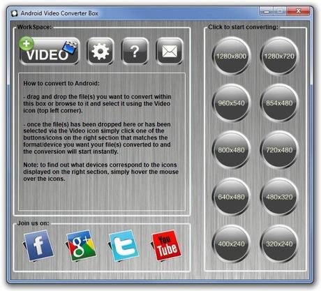 Android Video Converter Box Convertire video per smartphone e tablet Android, iPhone, iPad e iPod