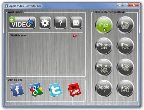 Apple Video Converter Box Convertire video per smartphone e tablet Android, iPhone, iPad e iPod