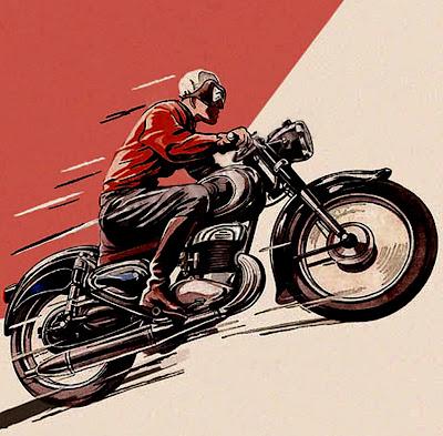 Vintage motorcycle art