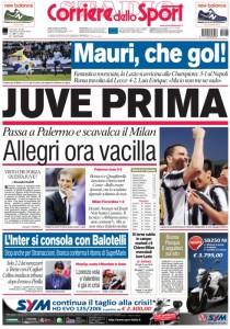 Ecco le prime pag del Corriere dello sport, Gazzetta e Tuttosport !