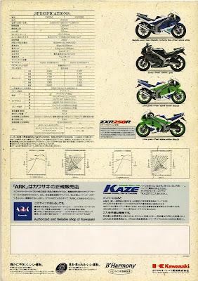 Vintage Japan Brochures - Kawasaki ZXR 250 C1 1991