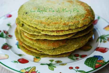 PANCAKES DI FAVE CON SCAMORZA E ZUCCHINE