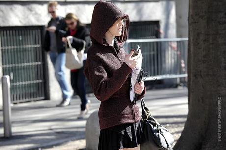 In the Street...Models Off-Duty...Via Bergognone, Milan