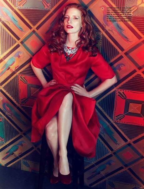 JESSICA CHASTAIN / VOGUE ITALIA / APRILE 2012 + MICHELANGELO DI BATTISTA