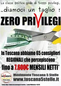 ZERO PRIVILEGI: ridurre i costi della “casta” toscana si può !