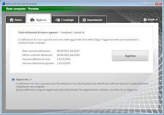 Microsoft Security Essentials, l’antivirus di Windows