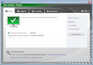 Microsoft Security Essentials, l’antivirus di Windows