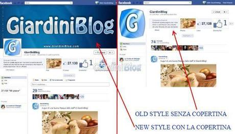 Ecco come vi apparirà la vostra pagina o profilo col New e con Old Style