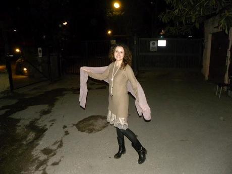 PINK DRESS AND WHITE BOUQUET
