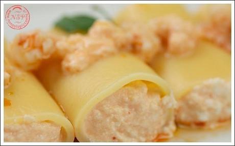 Paccheri ricotta e gamberi