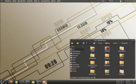 Conky ti permette di visualizzare sul desktop in tempo reale lo stato delle risorse del computer.