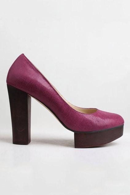 New High Heeled Platform Pumps with Blocked Ligneous Heels